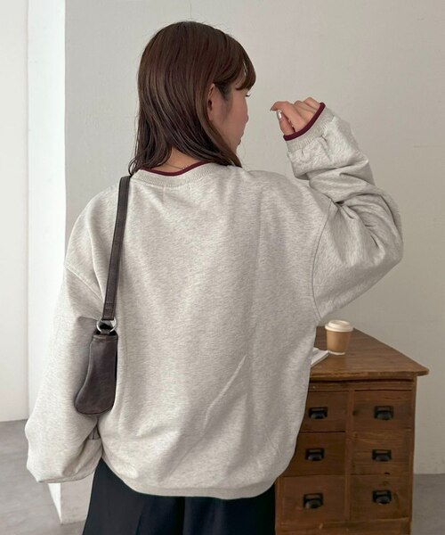 ユニセックス】ラインリブワンポイント刺繍スウェット｜ディスコートの