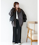 【ユニセックス】ボア衿付きフェイクレザーブルゾン