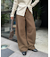 【ユニセックス】ウールライクバレルレッグパンツ