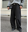 【ユニセックス】ウールライクバレルレッグパンツ