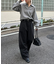 【ユニセックス】ウールライクバレルレッグパンツ