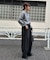 【ユニセックス】ウールライクバレルレッグパンツ
