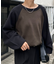 【ユニセックス】スムースラグラン配色ニット