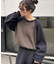 【ユニセックス】スムースラグラン配色ニット