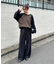 【ユニセックス】スムースラグラン配色ニット