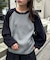 【ユニセックス】スムースラグラン配色ニット