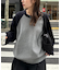 【ユニセックス】スムースラグラン配色ニット