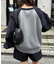 【ユニセックス】スムースラグラン配色ニット
