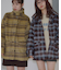 【umm.】チェックシャギーコート