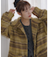 【umm.】チェックシャギーコート