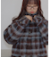 【umm.】チェックシャギーコート