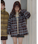 【umm.】チェックシャギーコート