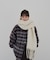 【umm.】チェックシャギーコート