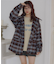 【umm.】チェックシャギーコート