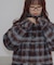 【umm.】チェックシャギーコート