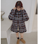 【umm.】チェックシャギーコート