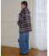【umm.】チェックシャギーコート