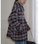 【umm.】チェックシャギーコート