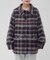【umm./特別感ある一着】チェックシャギーコート