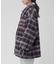 【umm./特別感ある一着】チェックシャギーコート