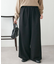 【総ゴム/あったか素材/ユニセックス】ウールライクベルト付きワイドパンツ