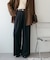 【こなれ感と快適さを両立】ウールブレンドワイドパンツ