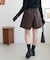 【洗濯可能/美シルエット】ウールブレンドショートパンツ