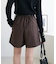【洗濯可能/美シルエット】ウールブレンドショートパンツ