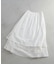 【India】コットンボイルレース切替ティアードスカート