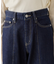 ハイウエストステッチ使いデニムワイドパンツ