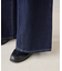 ハイウエストステッチ使いデニムワイドパンツ