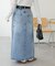 【SS先行予約】USコットンクラッシュデニムナロースカート