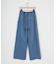 ライトデニムタックワイドパンツ