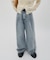 【SS先行予約/umm.】サイドレースデニムワイドパンツ《サイズ展開あり》