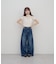 【umm.】サイドレースデニムワイドパンツ《サイズ展開あり》