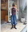 【umm.】サイドレースデニムワイドパンツ《サイズ展開あり》