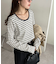 リブUネックロングスリーブ