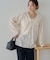 【Noka】袖口リブポケ付ブラウス