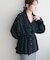【Noka】開襟ドロストチュニックブラウス