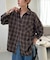 【Enlude】オンブレチェックオーバーシャツ《ユニセックス》