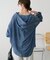 【Enlude】シアーデニムフードオーバーシャツ