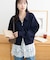 スポンディッシュ衿付Wジップカーディガン
