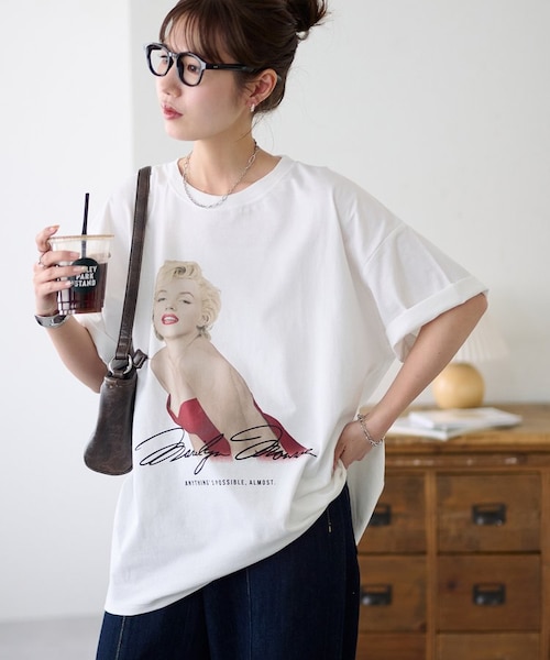 Enlude別注|マリリン・モンロー】ピグメントグラフィック半袖T｜ディス