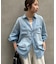 【Enlude/ユニセックス】シアーデニムダブルポケットオーバーシャツ
