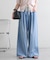 ライトオンスデニムイージーワイドパンツ