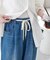 ライトオンスデニムイージーワイドパンツ