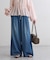 ライトオンスデニムイージーワイドパンツ