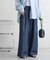 ライトオンスデニムイージーワイドパンツ