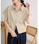 ライトスポンディッシュ衿付Wジップ半袖カーディガン