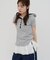 【umm.】マルチボーダーフードTシャツ